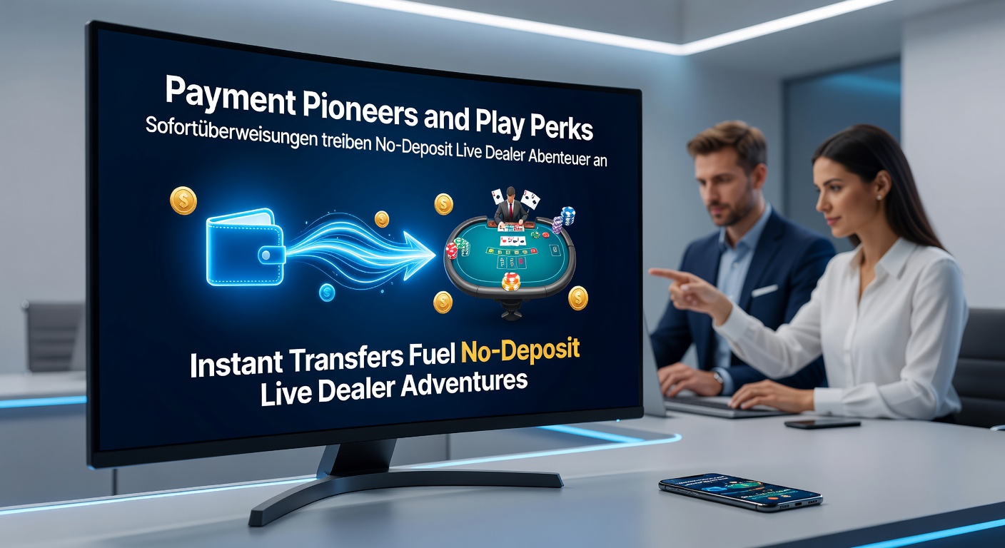 Nahe Aufnahme eines Live-Dealers am Blackjack-Tisch mit Überlagerung von Instant-Transfer-Symbolen und Bonus-Icons