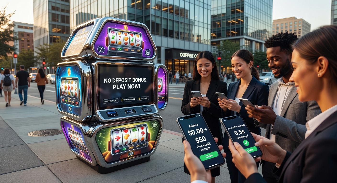 Illustration von Zahlungs-Apps und Casino-Boni auf einem Smartphone-Bildschirm mit Geschwindigkeitslinien