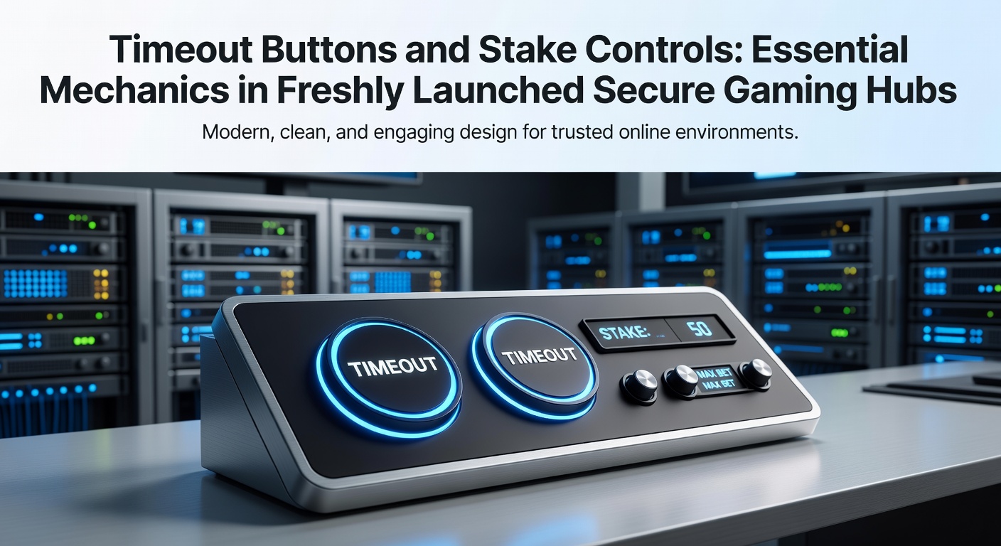 Darstellung eines Timeout-Buttons und Einsatz-Kontrollpanels in einer modernen Gaming-Plattform, die verantwortungsvolles Spielen betont