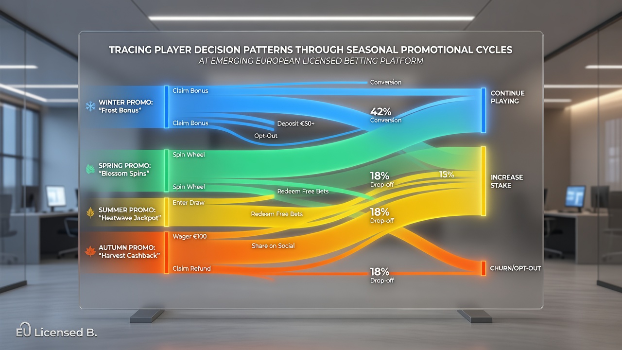 Datenvisualisierung zu saisonalen Entscheidungsmustern in lizenzierten Wettumgebungen
